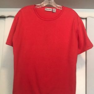 Willow Bay T-Shirt with scoop neck and ricrac at neck and sleeves